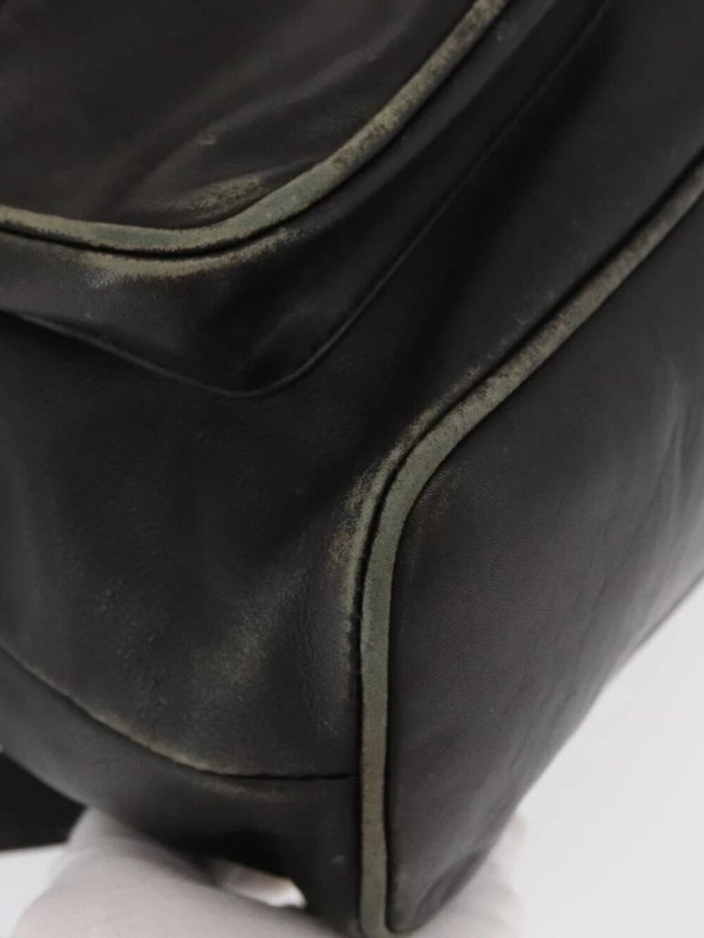 GUCCI Bamboo Backpack Leather Black Gold 003 2058 0016 Auth 166739 - Picture 9 of 15